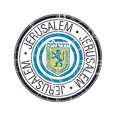 EPS 해외이미지 일러스트 3 사람없음 도장 라벨 깃발 도시 예루살렘 이스라엘 해외일러스트 프레임 서아시아 파일형식 벡터 아시아 나라 이미지허브