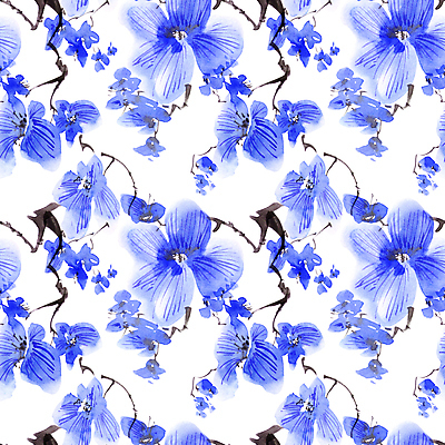 포토 JPG 해외이미지 꽃잎 꽃 백그라운드 패턴 일러스트 캘리그라피 붓터치 수채화 수묵화 미술 사람없음 파란색 동양화 번짐 해외일러스트 식물 컬러 무늬 문화예술 파일형식 효과 이미지허브