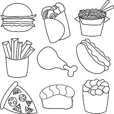 EPS 해외이미지 디자인 어린이 음식 셔츠 일러스트 배낭 피자 샌드위치 미술 장식 책 세트 공책 치킨 초밥 튀김 덮개 감자튀김 햄버거 뜨거움 소시지 낙서 인쇄 오브젝트 속도 메뉴 국수 그림 엽서 코믹 페이지 핫도그 시트 타코 점심식사 케밥 해로움 해외일러스트 컨셉 상의 가방 문화예술 문구용품 감자 패스트푸드 서양음식 사람 식사 뚜껑 면류 가공식품 편지 닭고기요리 일본음식 파일형식 벡터 이미지허브