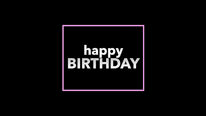 JPG 해외이미지 영어 일러스트 프레임 타이포그라피 사람없음 사각형 생일 데이 네온 해피버스데이 해외일러스트 도형 문자 기념일 파일형식 이미지허브