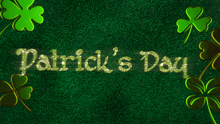 JPG 해외이미지 영어 일러스트 잔디 타이포그라피 사람없음 초록색 반짝임 네잎클로버 데이 성패트릭데이 해외일러스트 식물 문자 기념일 컬러 모션 데이이벤트 클로버 파일형식 이미지허브