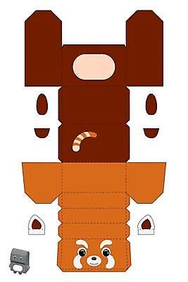 EPS 해외이미지 패턴 일러스트 사람없음 종이접기 DIY 레서판다 전개도 해외일러스트 종이 무늬 포유류 취미 접기 파일형식 벡터 이미지허브