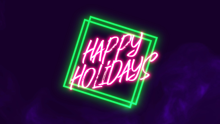 JPG 해외이미지 영어 일러스트 타이포그라피 사람없음 사각형 데이 네온 홀리데이 해외일러스트 도형 문자 기념일 휴가 파일형식 이미지허브