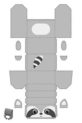 EPS 해외이미지 일러스트 사람없음 종이접기 DIY 라쿤 전개도 해외일러스트 종이 취미 너구리 접기 파일형식 벡터 이미지허브
