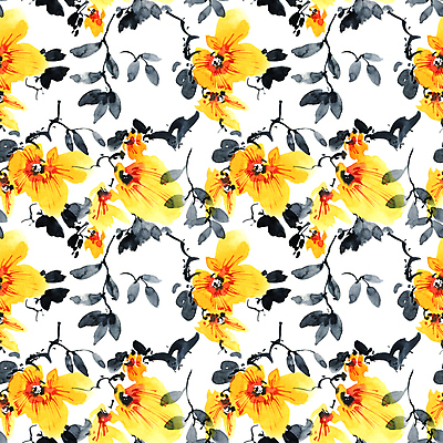 포토 JPG 해외이미지 꽃잎 꽃 줄기 백그라운드 잎 패턴 일러스트 캘리그라피 붓터치 수채화 수묵화 미술 사람없음 노란색 동양화 번짐 해외일러스트 식물 컬러 무늬 문화예술 파일형식 효과 이미지허브