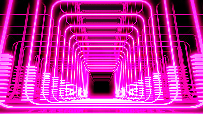 포토 해외이미지 분홍색 백그라운드 미래 사람없음 빛 3D 디지털 공간 화려 터널 사이버 디지털합성 네온 펑크 사이버펑크 해외포토 길 컬러 컨셉 파일형식 SF 이미지허브
