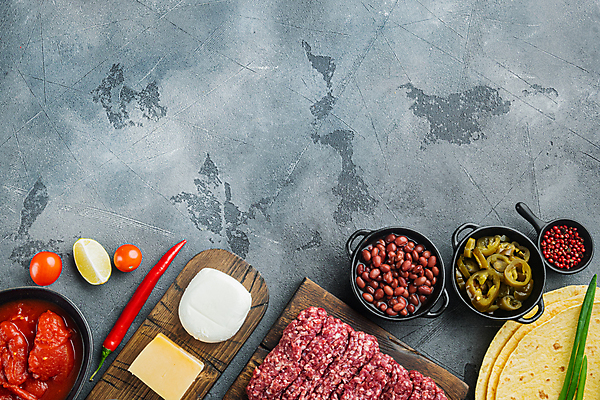 포토 JPG 해외이미지 식재료 회색배경 치즈 콩 실내 샌드위치 사람없음 준비 멕시코음식 나무도마 다진고기 살사소스 토르티야 할라피뇨 다짐육 카피스페이스 케사디야 해외포토 음식 백그라운드 고추 유제품 곡류 도마 서양음식 육류 내부 목재 공백 회색 소스_음식 파일형식 이미지허브