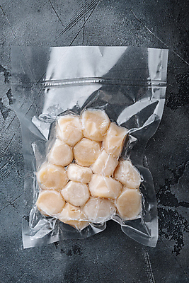 포토 JPG 해외이미지 회색배경 조개 실내 사람없음 가리비 관자 비닐포장 진공포장 해외포토 백그라운드 포장 어패류 내부 회색 진공 파일형식 이미지허브