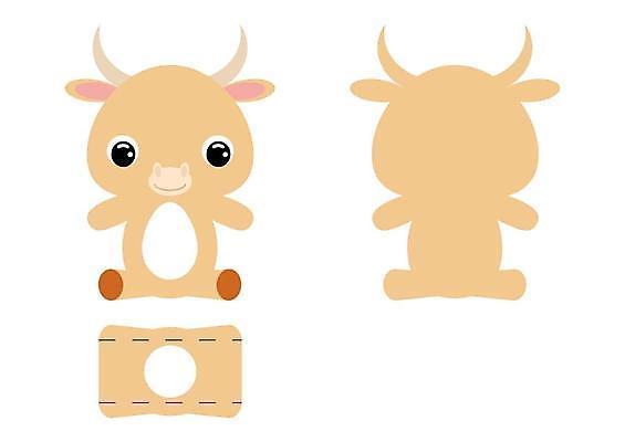 EPS 해외이미지 일러스트 사람없음 종이접기 DIY 야크 전개도 해외일러스트 종이 취미 접기 파일형식 벡터 이미지허브