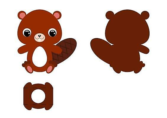 EPS 해외이미지 일러스트 사람없음 종이접기 DIY 비버 전개도 해외일러스트 종이 취미 접기 파일형식 벡터 이미지허브