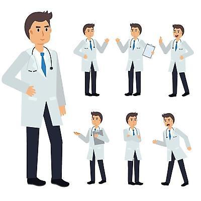 EPS 해외이미지 전신 남자 허리손 일러스트 청진기 친절 서기 들기 여러명 성인 팔짱 의료진 의사 분노 최고 따봉 서류판 엄격한 성인남자만 해외일러스트 직업 감정 포즈 다수 의학 의료기기 모션 사람 사무용품 남자만 성인만 파일형식 벡터 이미지허브