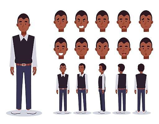 EPS 해외이미지 전신 클립아트 모델 캐릭터 라이프스타일 디자인 옷 남자 감정 얼굴 일러스트 창조 미소 사람 성인 세트 유행 기쁨 표현 플랫 만화 수집 애니메이션 고립 해외일러스트 일러캐릭터 표정 생활 신체부위 파일형식 벡터 이미지허브