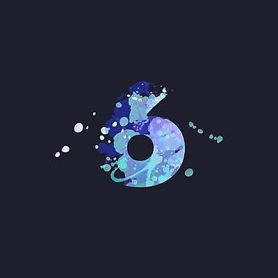 EPS 해외이미지 디자인 타이포그라피 사람없음 파란색 숫자 보라색 6 문자 컬러 파일형식 벡터 이미지허브