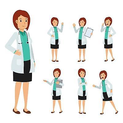 EPS 해외이미지 전신 여자 허리손 일러스트 친절 서기 들기 여러명 성인 팔짱 의료진 의사 분노 손인사 따봉 서류판 성인여자만 해외일러스트 직업 감정 포즈 다수 의학 모션 사람 사무용품 인사 최고 여자만 성인만 파일형식 벡터 이미지허브