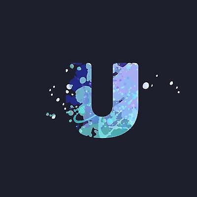 EPS 해외이미지 디자인 알파벳 대문자 타이포그라피 사람없음 파란색 보라색 U 문자 영어 컬러 파일형식 벡터 이미지허브
