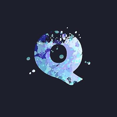 EPS 해외이미지 디자인 알파벳 대문자 타이포그라피 사람없음 파란색 보라색 Q 문자 영어 컬러 파일형식 벡터 이미지허브