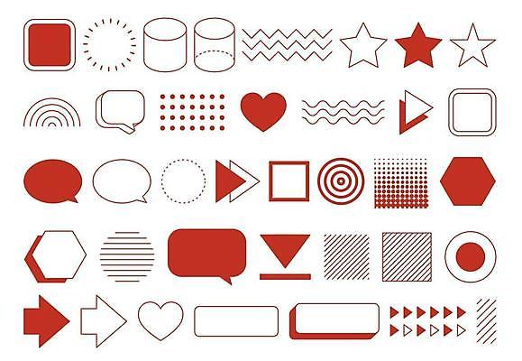 EPS 해외이미지 화살표 별 말풍선 일러스트 사람없음 빨간색 사각형 하트 디자인소스 입체도형 해외일러스트 자연요소 모양 도형 컬러 입체 파일형식 벡터 편집소스 이미지허브