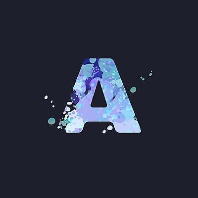 EPS 해외이미지 디자인 알파벳 대문자 타이포그라피 사람없음 파란색 보라색 A 문자 영어 컬러 파일형식 벡터 이미지허브