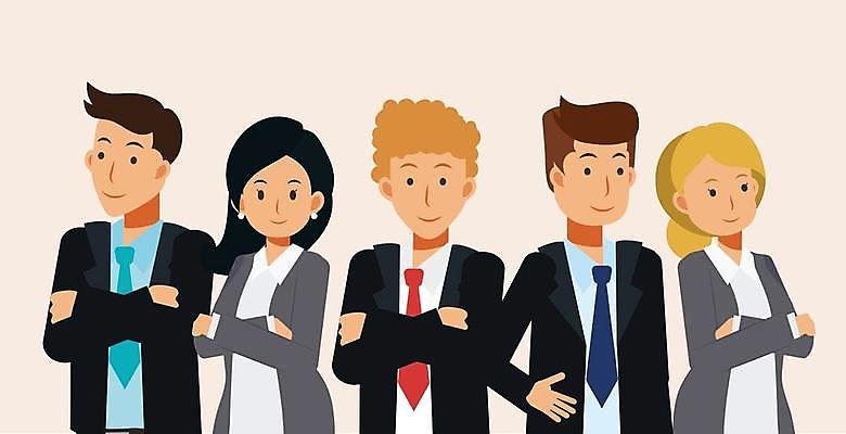 EPS 해외이미지 여자 남자 허리손 일러스트 함께함 정장 여러명 상반신 성인 팔짱 비즈니스맨 비즈니스우먼 자신감 비즈니스캐릭터 동료 성인만 해외일러스트 일러캐릭터 캐릭터 옷 감정 포즈 다수 컨셉 비즈니스 관계 모션 사람 직장인 파일형식 벡터 이미지허브