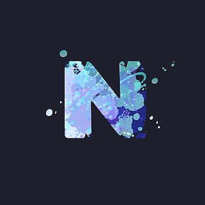 EPS 해외이미지 디자인 알파벳 대문자 타이포그라피 사람없음 파란색 보라색 N 문자 영어 컬러 파일형식 벡터 이미지허브