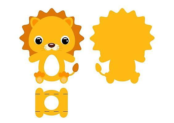 EPS 해외이미지 일러스트 사람없음 사자 종이접기 DIY 전개도 해외일러스트 종이 포유류 취미 접기 파일형식 벡터 동물 모션 이미지허브