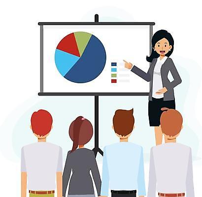 EPS 해외이미지 여자 남자 일러스트 회의 그래프 말하기 서기 여러명 상반신 성인 비즈니스맨 비즈니스우먼 발표 비즈니스캐릭터 동료 롤스크린 성인만 해외일러스트 일러캐릭터 캐릭터 다수 비즈니스 관계 모션 사람 스크린 직장인 파일형식 벡터 이미지허브