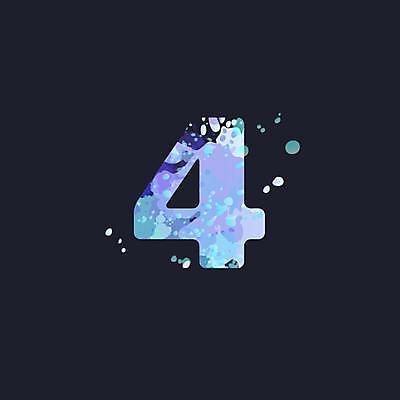 EPS 해외이미지 디자인 타이포그라피 사람없음 파란색 보라색 4 문자 컬러 숫자 파일형식 벡터 이미지허브