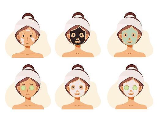 EPS 해외이미지 캐릭터 디자인 여자 행복 얼굴 일러스트 가면 미소 사람 치료 검은색 스파 화장품 거품 신선 플랫 보호 씻기 만화 피부 크림 점토 로션 진흙 반대 패드 고립 돌봄 포장소품 해외일러스트 일러캐릭터 감정 컬러 컨셉 포장 의학 모션 표정 신체부위 뷰티 청결 오브젝트 포장재료 파일형식 벡터 이미지허브