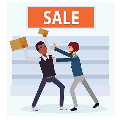 EPS 해외이미지 캐릭터 남자 컨셉 일러스트 휴가 사람 성인 빨간색 쇼핑 상자 세일 검은색 경쟁 잡기 만화 싸움 공격적 금요일 해외일러스트 일러캐릭터 컬러 모션 요일 파일형식 벡터 이미지허브