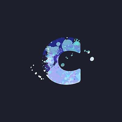 EPS 해외이미지 디자인 알파벳 대문자 타이포그라피 사람없음 파란색 보라색 C 문자 영어 컬러 파일형식 벡터 이미지허브