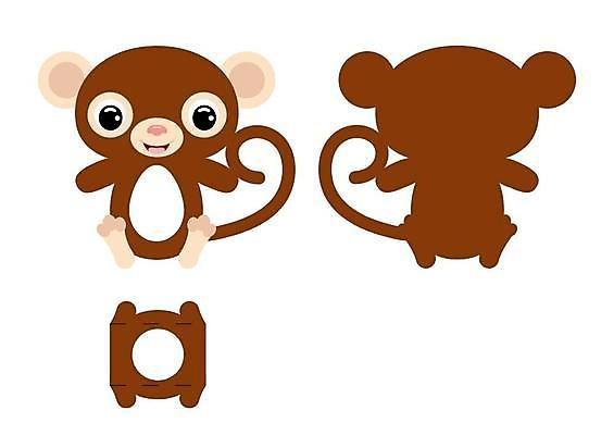 EPS 해외이미지 일러스트 사람없음 원숭이 종이접기 DIY 전개도 해외일러스트 종이 포유류 취미 접기 파일형식 벡터 동물 모션 이미지허브
