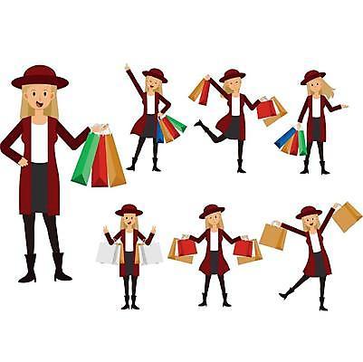 EPS 해외이미지 캐릭터 라이프스타일 여자 행복 가방 일러스트 미소 사람 성인 세트 쇼핑백 세일 상점 잡기 시장 플랫 구매 만화 쇼핑몰 수집 고객 보따리 슈퍼마켓 고립 해외일러스트 일러캐릭터 잡화 감정 모션 표정 생활 쇼핑 파일형식 벡터 이미지허브