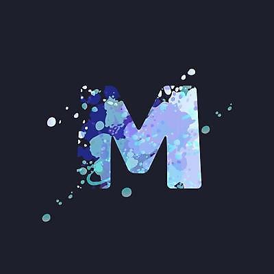 EPS 해외이미지 디자인 알파벳 대문자 타이포그라피 사람없음 파란색 보라색 M 문자 영어 컬러 파일형식 벡터 이미지허브