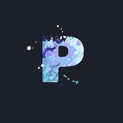 EPS 해외이미지 디자인 알파벳 대문자 타이포그라피 사람없음 파란색 보라색 P 문자 영어 컬러 파일형식 벡터 이미지허브