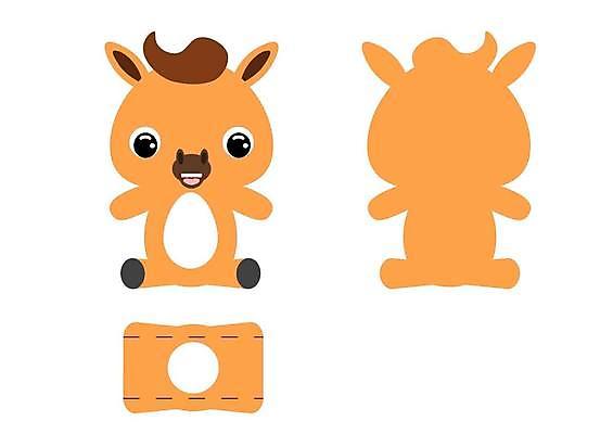 EPS 해외이미지 동물 일러스트 사람없음 말 종이접기 DIY 전개도 해외일러스트 종이 취미 접기 파일형식 벡터 이미지허브