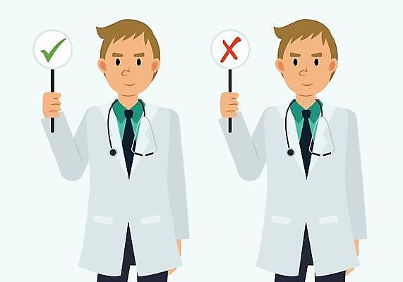 EPS 해외이미지 남자 일러스트 들기 상반신 성인 두명 팻말 의료진 의사 거절 승낙 승인 엄격한 성인남자만 해외일러스트 직업 컨셉 의학 모션 프레임 사람 남자만 성인만 파일형식 벡터 이미지허브