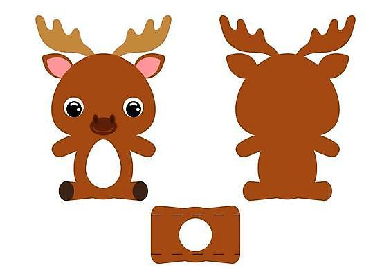 EPS 해외이미지 일러스트 사람없음 종이접기 DIY 무스 전개도 해외일러스트 종이 취미 접기 파일형식 벡터 모션 이미지허브
