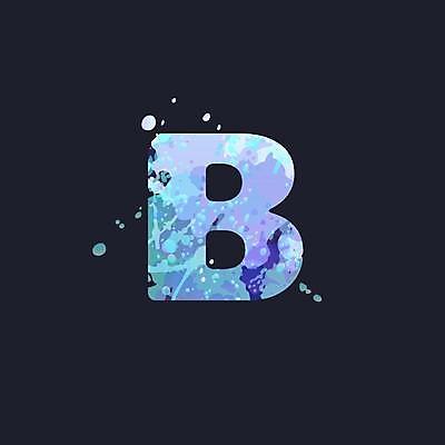 EPS 해외이미지 디자인 알파벳 대문자 타이포그라피 사람없음 파란색 보라색 B 문자 영어 컬러 파일형식 벡터 이미지허브