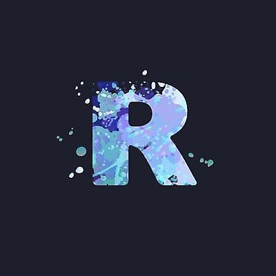 EPS 해외이미지 디자인 알파벳 대문자 타이포그라피 사람없음 파란색 보라색 R 문자 영어 컬러 파일형식 벡터 이미지허브