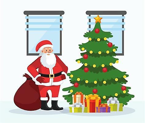 EPS 해외이미지 나무 캐릭터 행복 별 백그라운드 크리스마스 겨울 일러스트 휴가 새로움 수염 주택 부츠 선물 미소 장식 빨간색 크리스마스트리 산타클로스 방 축하 소나무 플랫 12월 만화 연도 리빙 옛날 클라우스 해외일러스트 일러캐릭터 자연요소 식물 계절 기념일 감정 컬러 신발 컨셉 표정 건물 날짜 파일형식 벡터 이미지허브