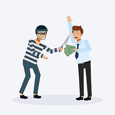 EPS 해외이미지 전신 남자 컨셉 지폐 돈 일러스트 들기 두명 손들기 잡기 범죄 칼 위험 범죄인 도둑 위협 주기 성인남자만 뺏기 해외일러스트 모션 사람 재산 남자만 성인만 파일형식 벡터 이미지허브