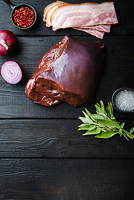 포토 JPG 해외이미지 사람없음 소고기 허브 소금 베이컨 소간 적양파 해외포토 식물 양파 육류 돼지고기 파일형식 이미지허브