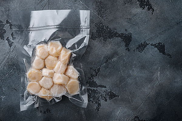 포토 JPG 해외이미지 회색배경 조개 실내 사람없음 가리비 관자 비닐포장 카피스페이스 진공포장 해외포토 백그라운드 포장 어패류 내부 공백 회색 진공 파일형식 이미지허브