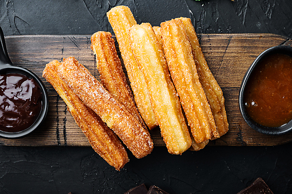 포토 JPG 해외이미지 그릇 백그라운드 사람없음 초콜릿 튀김 달콤 설탕 꿀 츄러스 해외포토 식기 음식 디저트 맛 파일형식 이미지허브