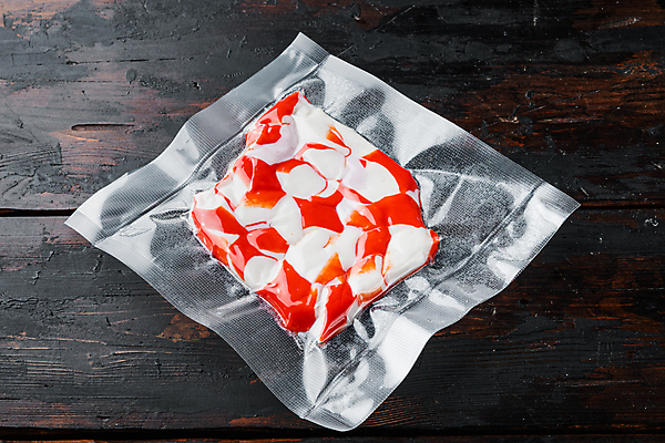 포토 JPG 해외이미지 식재료 실내 사람없음 신선 맛살 비닐포장 진공 나무배경 진공포장 해외포토 음식 백그라운드 포장 내부 파일형식 이미지허브