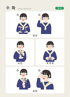 문자 여자 일러스트 손가락 커뮤니케이션 한명 사람 손짓 상반신 성인 취미 한글 뜨개질 공예 명상 소통 지문자 청각장애인 국내일러스트 AI파일 1 손 컨셉 모션 장애인 수화 파일형식 벡터