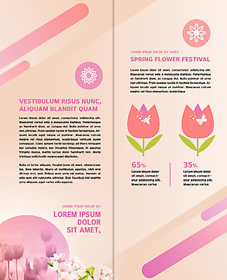 PSD 템플릿 표지디자인 북디자인 출판디자인 꽃 행복 내지 리플렛 분홍색 2단접지 북커버 팜플렛 사람없음 축제 봄 이미지템플릿 식물 계절 감정 컬러 파일형식