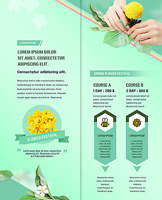 PSD 템플릿 표지디자인 북디자인 손 출판디자인 꽃 행복 내지 리플렛 잎 2단접지 북커버 팜플렛 신체부위 초록색 노란색 축제 봄 꿀벌 민트색 이미지템플릿 식물 계절 감정 컬러 사람 벌_곤충 파일형식