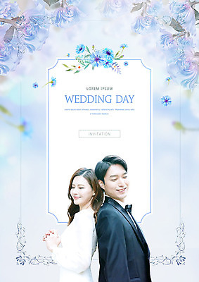PSD 편집이미지 커플 여자 남자 꽃 결혼 결혼식 따뜻함 사랑 미소 사람 상반신 20대 성인 두명 옆모습 30대 파란색 한국인 등맞대기 청첩장 예복 신랑신부 성인만 이미지편집 식물 옷 감정 신부_웨딩 뷰포인트 컬러 신랑 관계 모션 카드_감사 표정 동양인 이벤트 청년 장년 파일형식