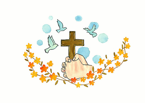 PSD 손 꽃 종교 십자가 일러스트 붓터치 부활절 세마리 사랑 신체부위 성당 교회 평화 천주교 기도 예수 비둘기 국내일러스트 식물 기념일 감정 컨셉 종교건축 조류 3 사람 건물 신_종교 파일형식